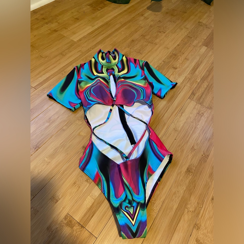 Badinka Fluorescent Marble Bodysuit